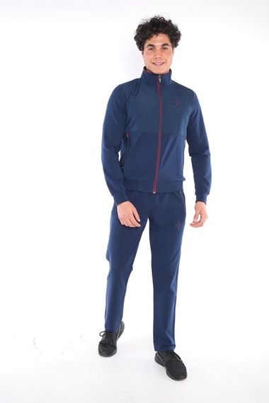 Эскетик Ройал красный мужской спортивный костюм с 4 карманами, удобный стиль, круглый воротник, подходит на все сезоны, размер XL - фото 3