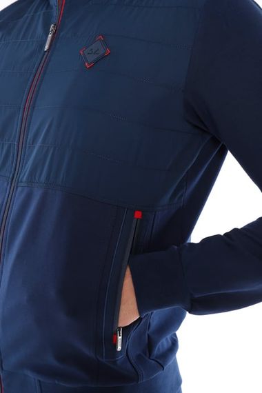 Эскетик Ройал красный мужской спортивный костюм с 4 карманами, удобный стиль, круглый воротник, подходит на все сезоны, размер XL - фото 5