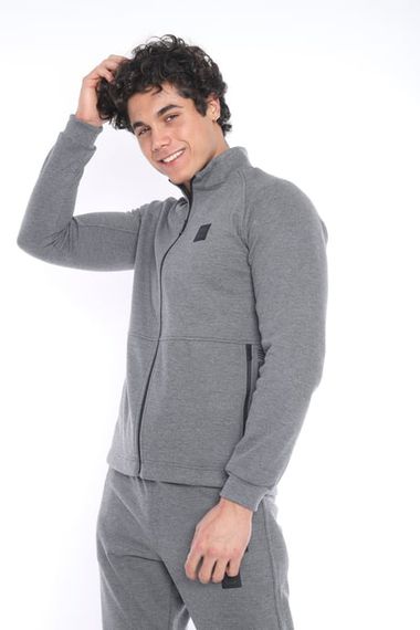 Спортивний костюм Escetic G2 з щільного флісу, slimfit, з високим коміром та принтом, виготовлений з зимової тканини для молоді - фото 4