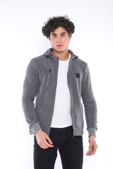 Escetic G3 Melange Men's Slimfit Thick 3-Pocket Hooded Sports Fleece 6703 - photo 5