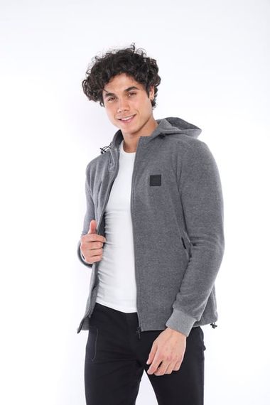 Escetic G3 Melange Men's Slimfit Thick 3-Pocket Hooded Sports Fleece 6703 - photo 1