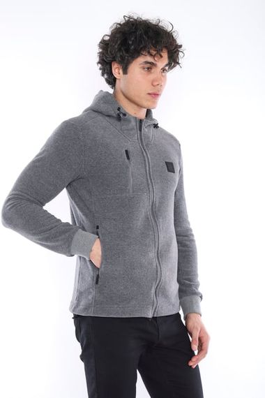 Escetic G3 Melange Men's Slimfit Thick 3-Pocket Hooded Sports Fleece 6703 - photo 4