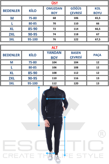 بدلة رياضية رجالية بأسلوب سليم فيت من إيسكتيك بقبعة مرتفعة وأربع جيوب قماش سوبر ذات نوعية عالية للاستخدام اليومي والرياضي - صورة 3