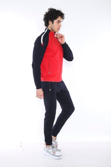 Эскетик Красный Мужской Спортивный Слимфит Костюм 4 Сезона из Двухниточного Ткани XXL - фото 4