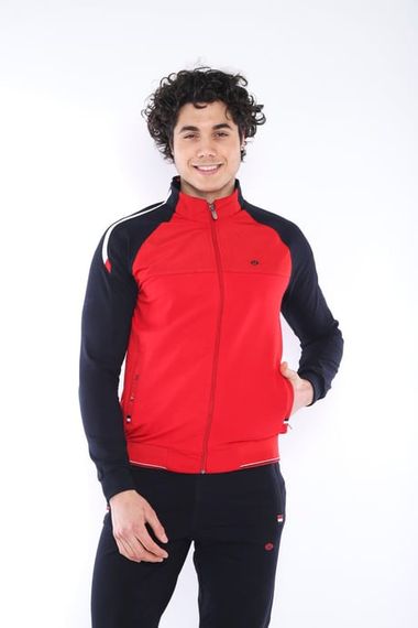 Эскетик Красный Мужской Спортивный Слимфит Костюм 4 Сезона из Двухниточного Ткани XXL - фото 1