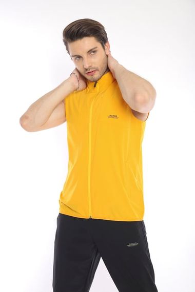 Чоловічий спортивний комплект із ліктевим коміром, легкого дихаючого лайкрового матеріалу, 4 кишені, слім-фіт, літній стиль - фото 1