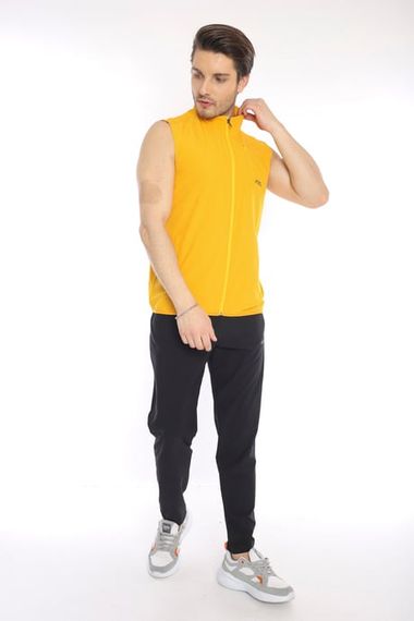 Чоловічий спортивний комплект із ліктевим коміром, легкого дихаючого лайкрового матеріалу, 4 кишені, слім-фіт, літній стиль - фото 2