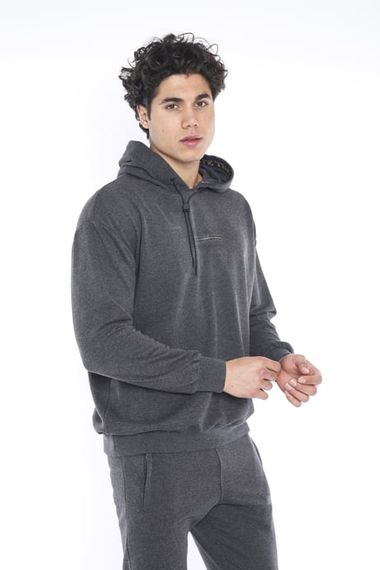 Ескетик чоловічий оверсайз спортивний комплект з капюшоном, 3 нитки, бавовняний, дихаючий, стильний принт A3041 - фото 5