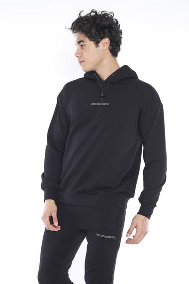 Эскетик мужской спортивный oversize комплект с капюшоном, 3-х ниточный, дышащий, хлопковый, печатный, идеален для повседневного и спортивного использования - фото 1