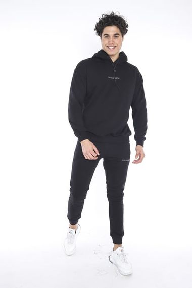 Эскетик мужской спортивный oversize комплект с капюшоном, 3-х ниточный, дышащий, хлопковый, печатный, идеален для повседневного и спортивного использования - фото 3