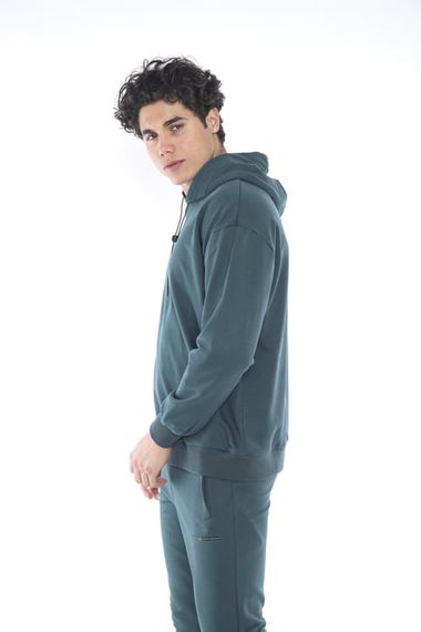 Ескетик чоловічий спортивний оверсайз костюм з капюшоном та принтом, 3-шарова дихаюча тканина, 100% турецьке виробництво - фото 4