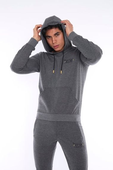 Чоловічий спортивний худі комплект Escetic G3, дихаюча бавовна, в стилі Slimfit, з принтом, для спорту та щоденного носіння - фото 5