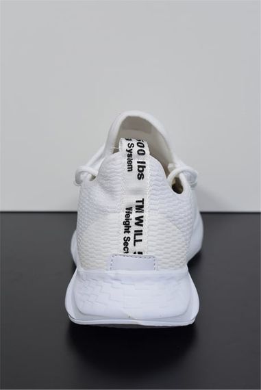 حذاء رياضي رجالي باللون الأبيض من Escetic خفيف الوزن ونعل ناعم ورباط AY0006 - صورة 5