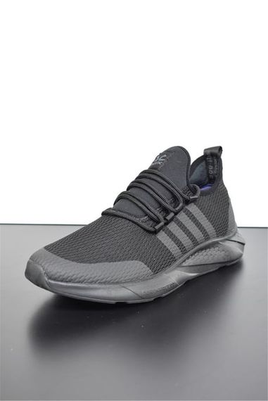 حذاء رياضي رجالي أسود من Escetic خفيف الوزن ونعل ناعم ورباط AY0006 - صورة 2