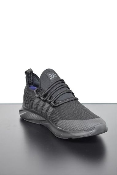حذاء رياضي رجالي أسود من Escetic خفيف الوزن ونعل ناعم ورباط AY0006 - صورة 3