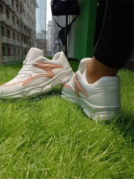 Escetic White-Powder Women's Sneaker Soft High Sole Lace-Up Sports Shoes AY0005 - photo 2