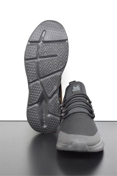 حذاء رياضي رجالي أسود من Escetic خفيف الوزن ونعل ناعم ورباط AY0006 - صورة 5