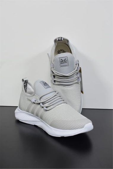 حذاء رياضي رجالي باللون الرمادي من Escetic خفيف الوزن ونعل ناعم ورباط AY0006 - صورة 1