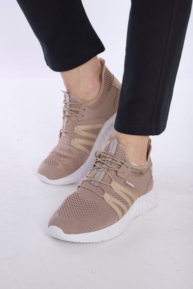 Escetic Milk Brown Men's Sneaker Light Knitwear Body Sports Shoes AY0007 - photo 3