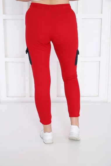 Escetic Red Women's Narrow Elastic Leg Breathable USA Pique Sports Slimfit Sweatpants B1201 - photo 5