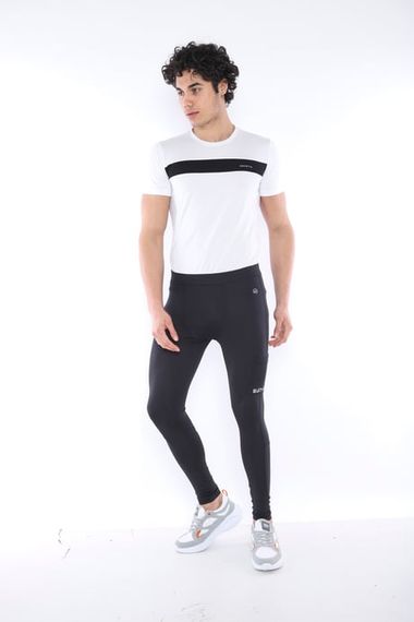 Escetic Black Men's Micro Diving Fabric Printed Long Tights B1125 - photo 1