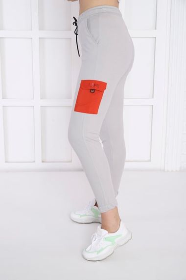 Escetic Gray Women's Narrow Elastic Leg Breathable USA Pique Sports Slimfit Sweatpants B1201 - photo 1