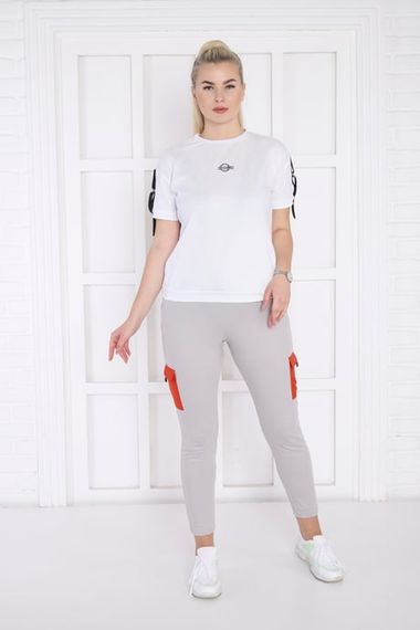 Escetic Gray Women's Narrow Elastic Leg Breathable USA Pique Sports Slimfit Sweatpants B1201 - photo 3