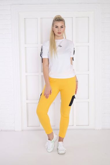 Спортивні штані Escetic жін. з вільними манжетами; легкі, дихаючі; 70% бавовна, 30% поліестер; стильний дизайн, комфорт у спорті та повсякденному житті - фото 3