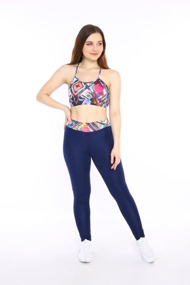 Escetic Royal Kadın Spor Polyester Normal Bel Büstiyer Takım Fitnes Yoga Bra 0313 - fotoğraf 3