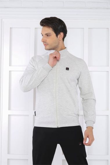 Эскетик Мужской Спортивный Костюм с Высоким Воротником и Карманами 4 Сезона, Удобный и Стильный, Слим-фит, 100% Хлопок - фото 1