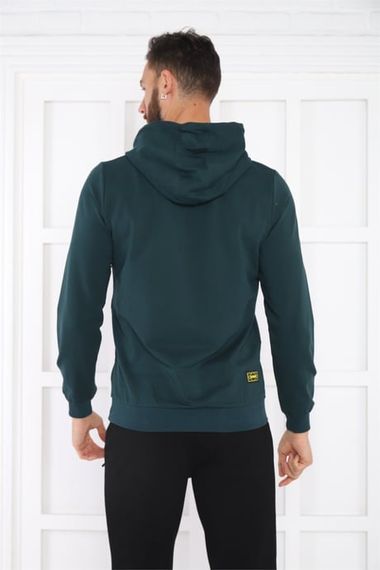 Сукня спортивна чоловіча slimfit, зелена з кишенями, капюшон, 2 петельки, розмір М, 95% бавовна, ідеально для спорту та повсякденного використання  - фото 4