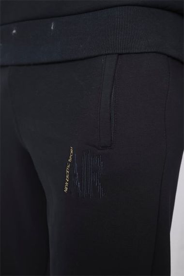 طقم ملابس رياضية ضيقة للرجال من Escetic باللون الأزرق الداكن مكون من 3 خيوط قابلة للتنفس موديل 3078 - صورة 5