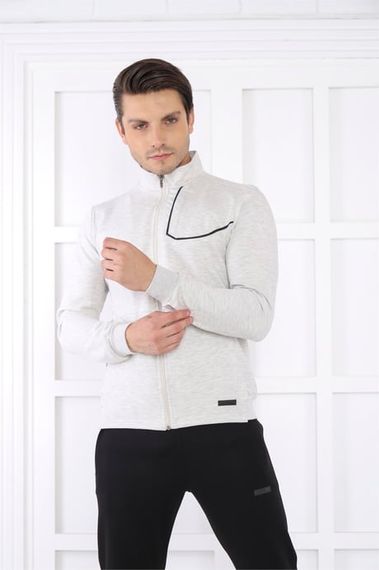 Спортивний комплект Escetic для чоловіків слімфіт з коміром, 4 сезони, дихаючий, з бавовни, 4 кишені, безпечний для тривалого використання - фото 1