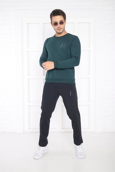 Чоловічий спортивний святшот з рівним кроєм, 3-підкладковий, дихаючий, зелений, slimfit, 100% місцеве виробництво, модель M - фото 1