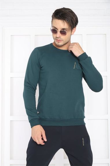 Чоловічий спортивний святшот з рівним кроєм, 3-підкладковий, дихаючий, зелений, slimfit, 100% місцеве виробництво, модель M - фото 4