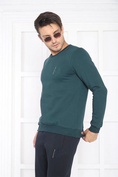 Чоловічий спортивний святшот з рівним кроєм, 3-підкладковий, дихаючий, зелений, slimfit, 100% місцеве виробництво, модель M - фото 3