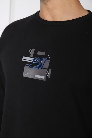 Escetic Black Men's 3 Thread Raised Breathable Slimfit Sweat Sports Tracksuit Set 3079 - photo 5