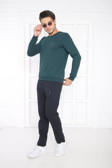 Чоловічий спортивний святшот з рівним кроєм, 3-підкладковий, дихаючий, зелений, slimfit, 100% місцеве виробництво, модель M - фото 2