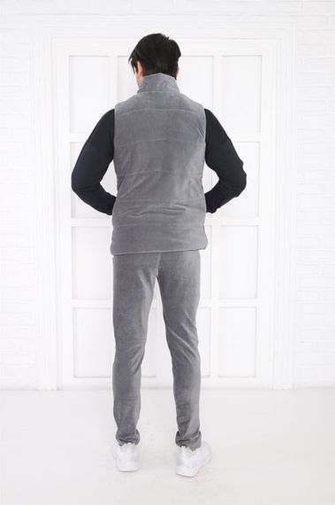 Ескетик чоловічий спортивний трикомпонентний комплект з вельвету Slimfit, без підкладки, 4 кишені, для спорту та повсякденного використання - фото 4