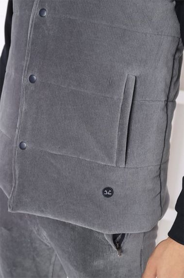 Ескетик чоловічий спортивний трикомпонентний комплект з вельвету Slimfit, без підкладки, 4 кишені, для спорту та повсякденного використання - фото 5