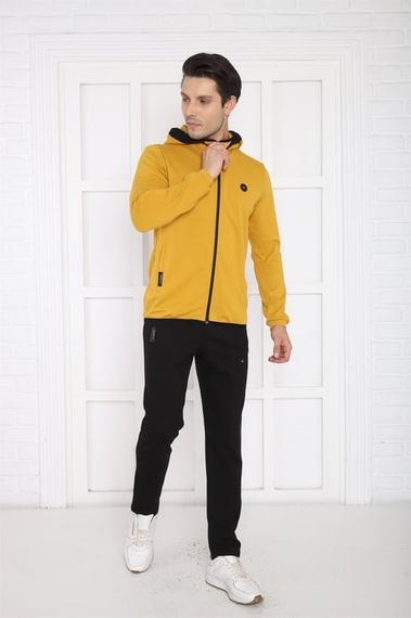 Чоловічий спортивний худі, slimfit, 4 сезони, бавовняний, дихаючий, 3XL, з кишенями, елегантний, для спорту та повсякдення - фото 2