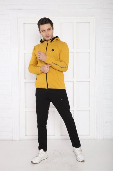 Чоловічий спортивний худі, slimfit, 4 сезони, бавовняний, дихаючий, 3XL, з кишенями, елегантний, для спорту та повсякдення - фото 3