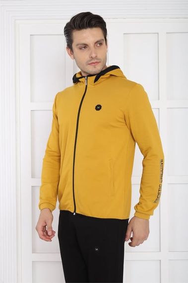 Чоловічий спортивний худі, slimfit, 4 сезони, бавовняний, дихаючий, 3XL, з кишенями, елегантний, для спорту та повсякдення - фото 4