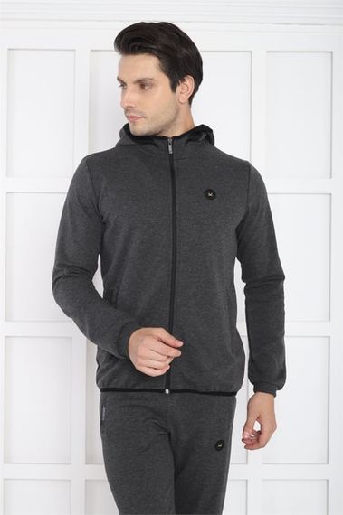 Чоловічий спортивний костюм Escetic з капюшоном, 4 сезони, дихаючий, бавовняний, slimfit, з 4 кишенями, стильний та зручний - фото 4