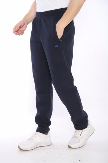 Чоловічі спортивні брюки Escetic темно-сині з утепленою флісовою підкладкою для комфортного зимового використання - фото 1