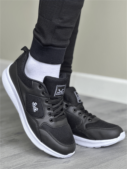 Escetic Siyah Beyaz Erkek Anorak Gövde Yazlık Sneaker Hafif Spor Ayakkabı AY0012 - photo 5