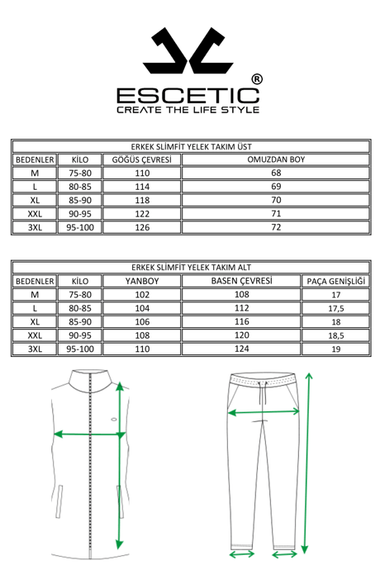 Escetic Blue الرجال الوقوف طوق الرياضة ليكرا تنفس 4 جيوب الصيف Slimfit سترة رياضية مجموعة 6921 - صورة 3