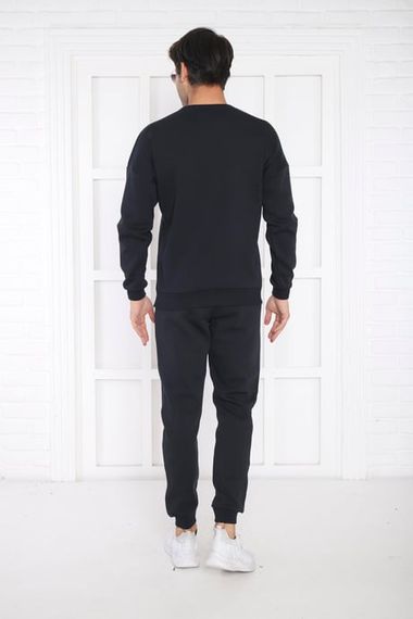 Мужской спортивный костюм Escetic с длинными рукавами и дыхательной тканью, Slim Fit, толстый 3-ниточный, на каждый день и спорт. - фото 5