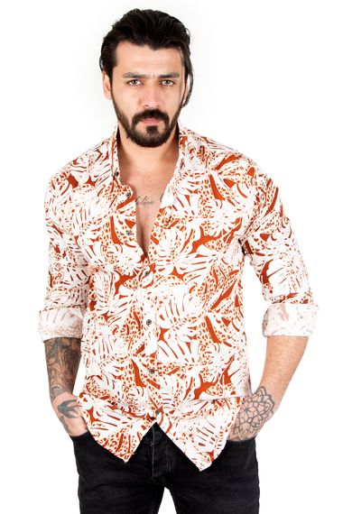DeepSEA Long Sleeve Leaf Patterned Lycra Men's Shirt 2201882 - photo 2