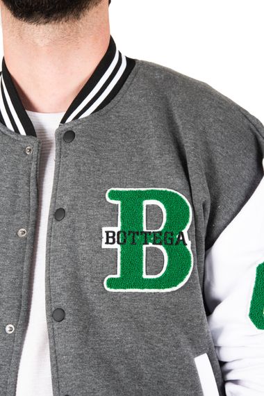 DeepSEA Three Thread Sleeve and Chest Embroidery Detailed Snap Fasten College Coat 2304762 - photo 2